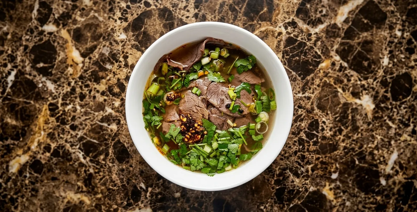 Lanzhou Beef Noodle Soup — Dancing Noodle's signature hand-pulled noodle dish in Winnipeg